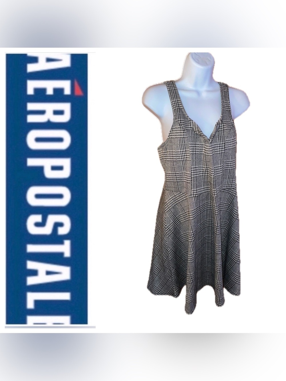 Aeropostale Plaid Dress 🩶🖤🤍
